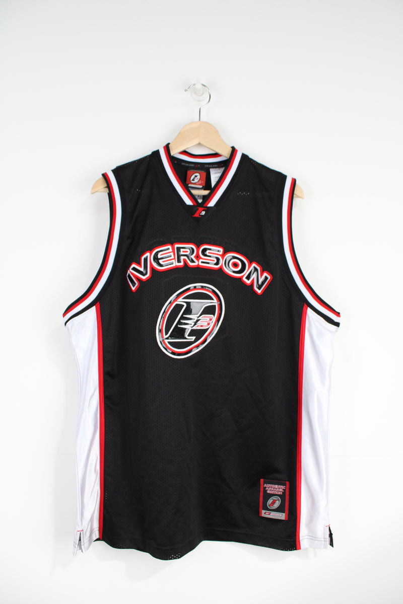 Allen Iverson #3 NBA black NBA swingman jersey, by Reebok with embroidered lettering