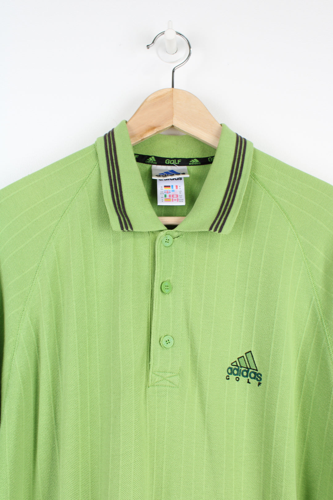 Vintage Adidas Golf green polo shirt with embroidered logo on the chest good condition Size in Label: 40/ 42 - Measures like a mens M 