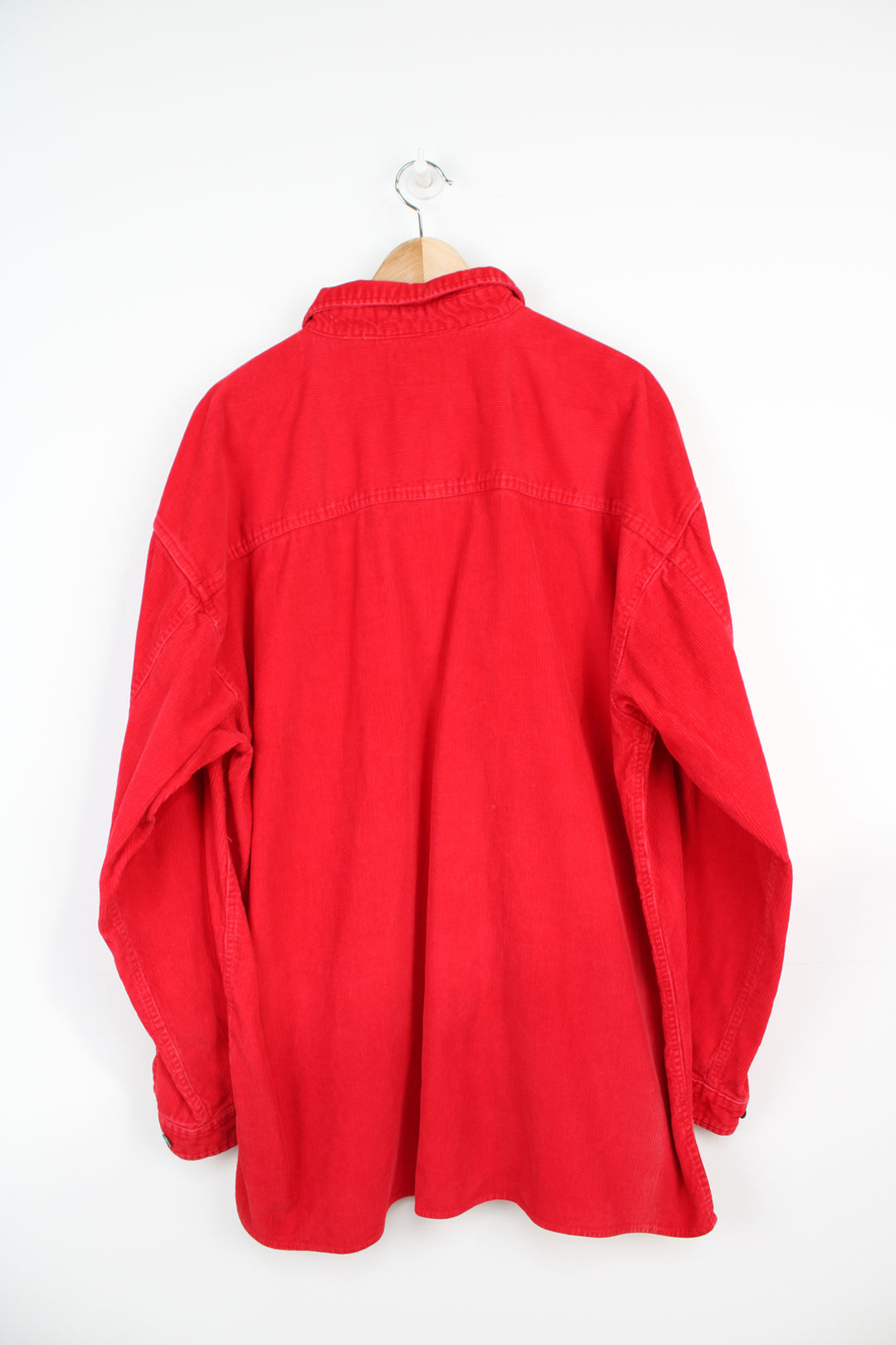 Vintage Marlboro red corduroy 1/4 zip shirt with chest pockets