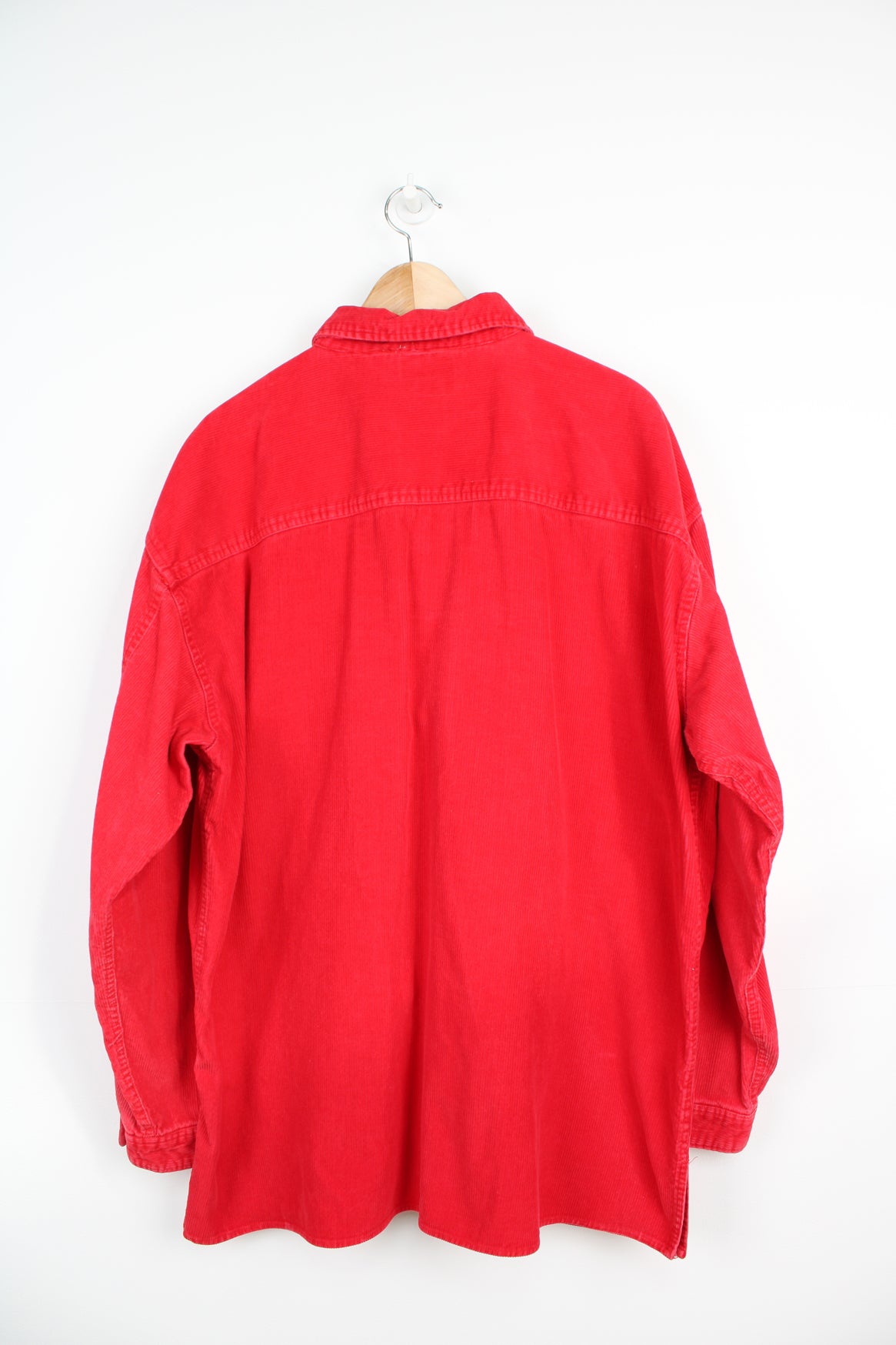 Vintage Marlboro red corduroy 1/4 zip shirt with chest pockets