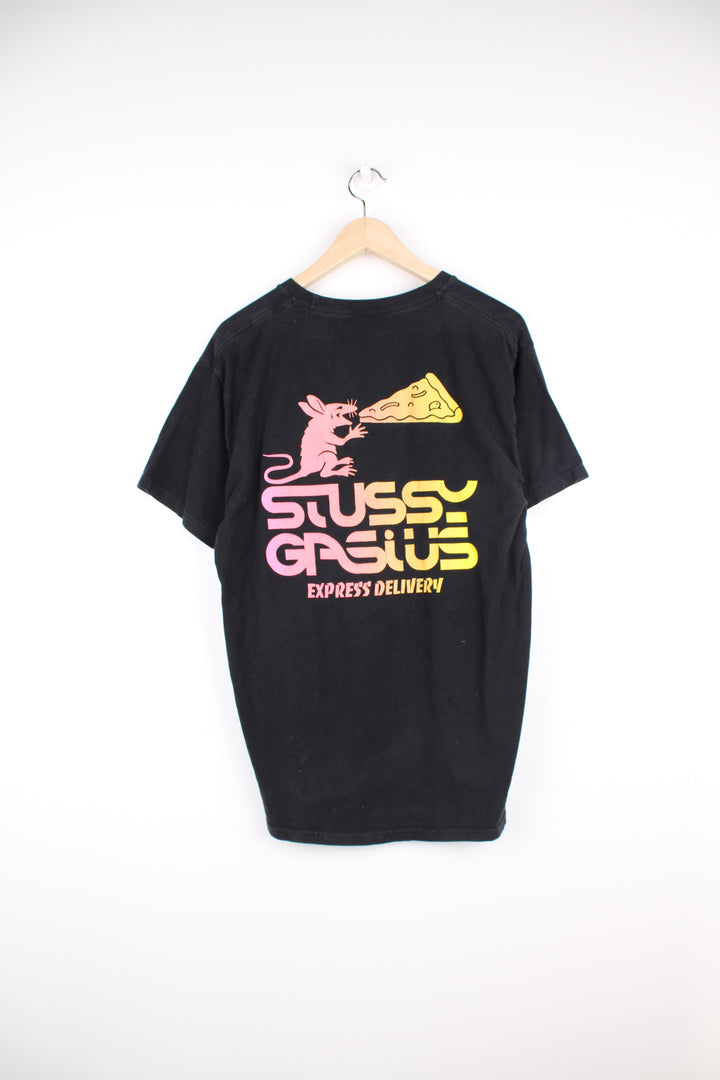 Vintage Stussy x Gasius 'Express Delivery' with spell-out graphic on the front and back