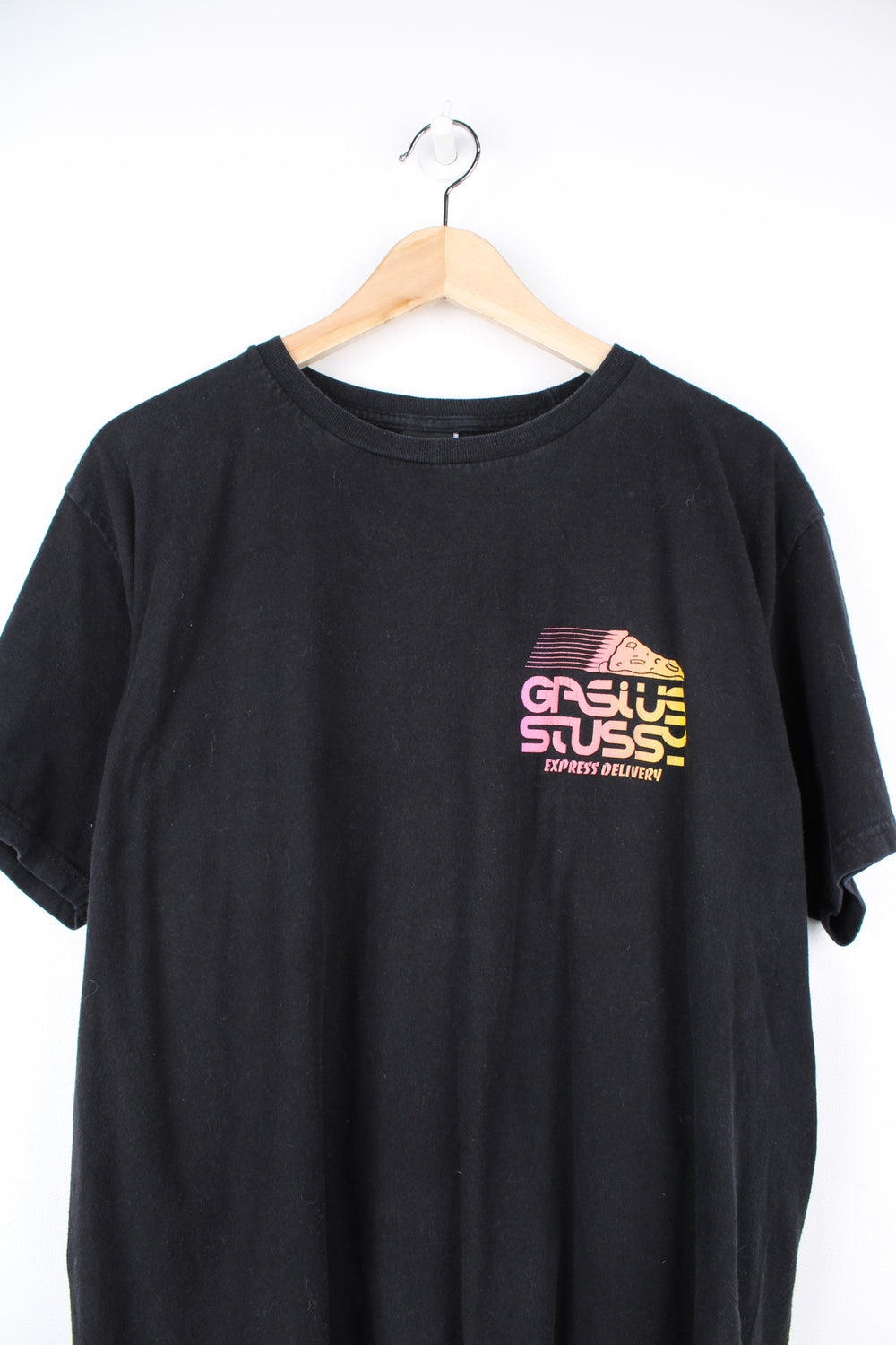 Vintage Stussy x Gasius 'Express Delivery' with spell-out graphic on the front and back