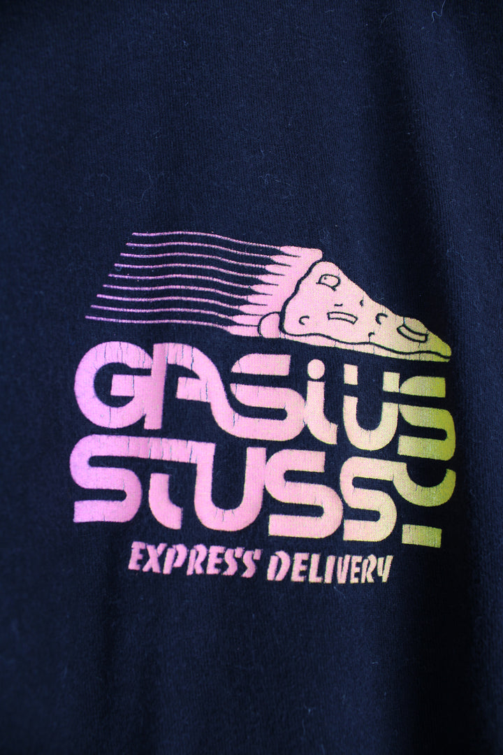 Vintage Stussy x Gasius 'Express Delivery' with spell-out graphic on the front and back