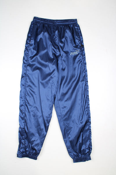 Vintage Adidas Blue Striped Track Pants - Medium | 90s Y2K Nylon Sweatpants  Athletic Wear Joggers