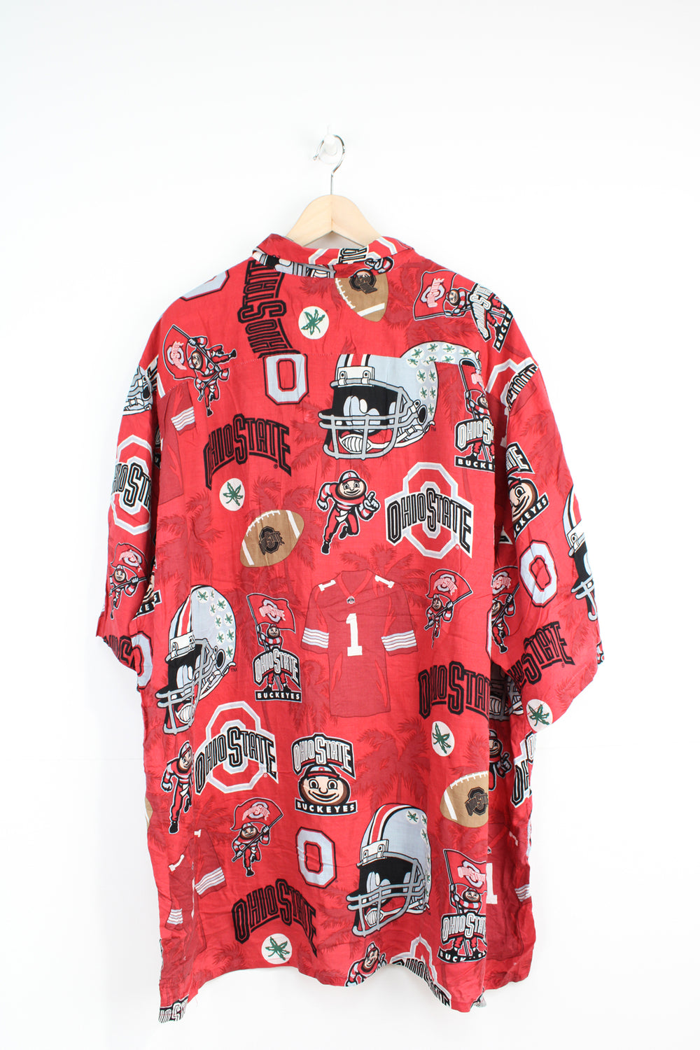 Ohio State Hawaiian Shirt with all over print 