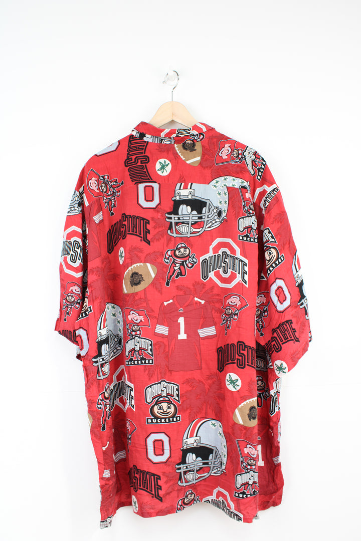 Ohio State Hawaiian Shirt with all over print 