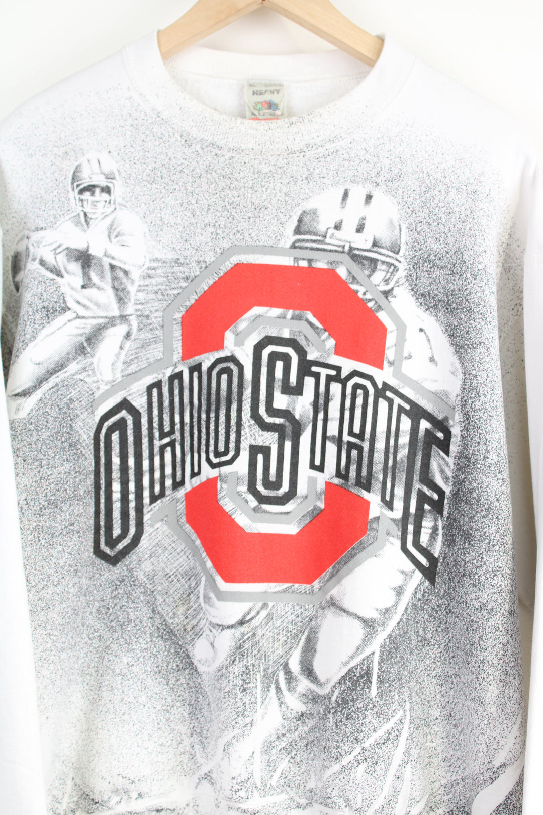 Vintage fruit and loom  Ohio State Buckeyes University Football Sweatshirt with embroidered spell-out across the front.