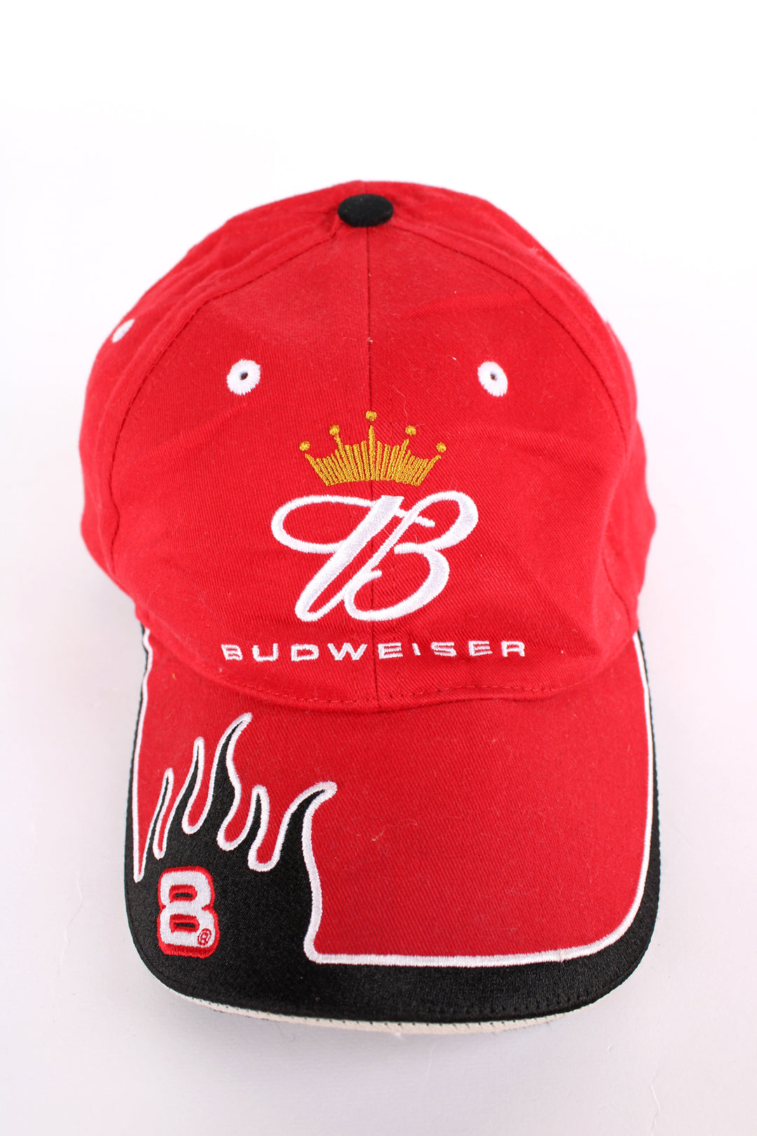 Budweiser Dale Earnhardt Jr. #8 baseball cap in red and black, by Winners Circle