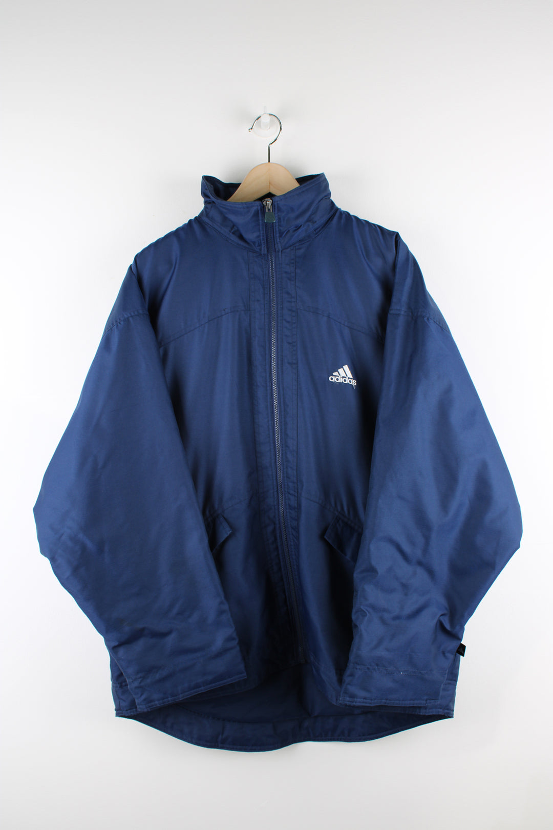 Vintage Adidas Windbreaker Jacket Zip Up Size Large L Classic Sportswear Three Stripes 1980's 80's Light Rain cheapest Coat