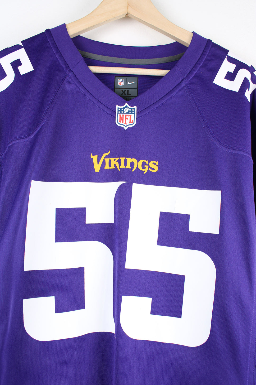 Purple Minnesota Vikings number 55 Anthony Barr jersey. Made by Nike. good condition - small mark on the 8 on the front (see photos) Size in Label: Mens XL