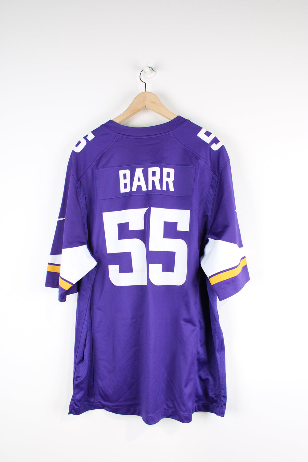 Purple Minnesota Vikings number 55 Anthony Barr jersey. Made by Nike. good condition - small mark on the 8 on the front (see photos) Size in Label: Mens XL