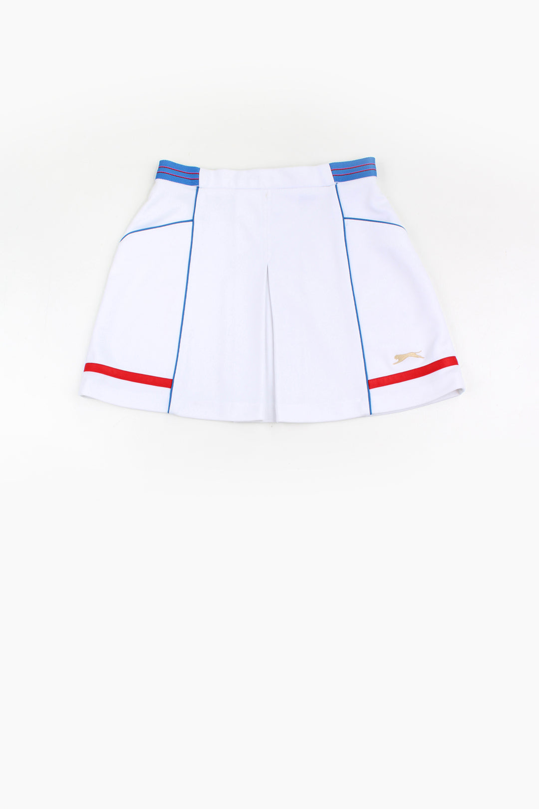 Vintage Slazenger Challenge 2000 Tennis white tennis skirt with embroidered golden logo on the hem 