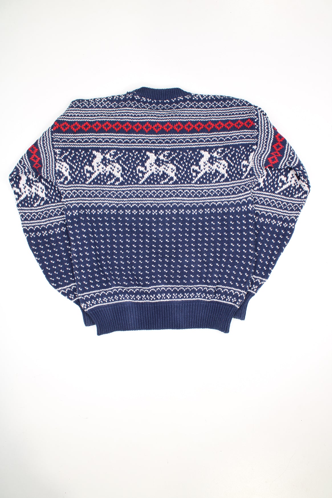 Vintage Woolrich navy blue festive patterned knitted jumper