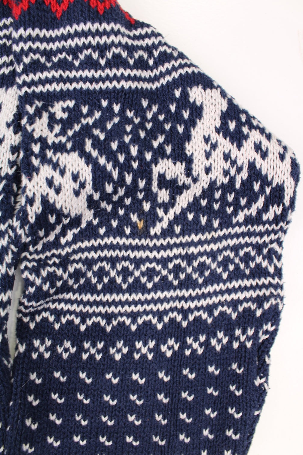 Vintage Woolrich navy blue festive patterned knitted jumper