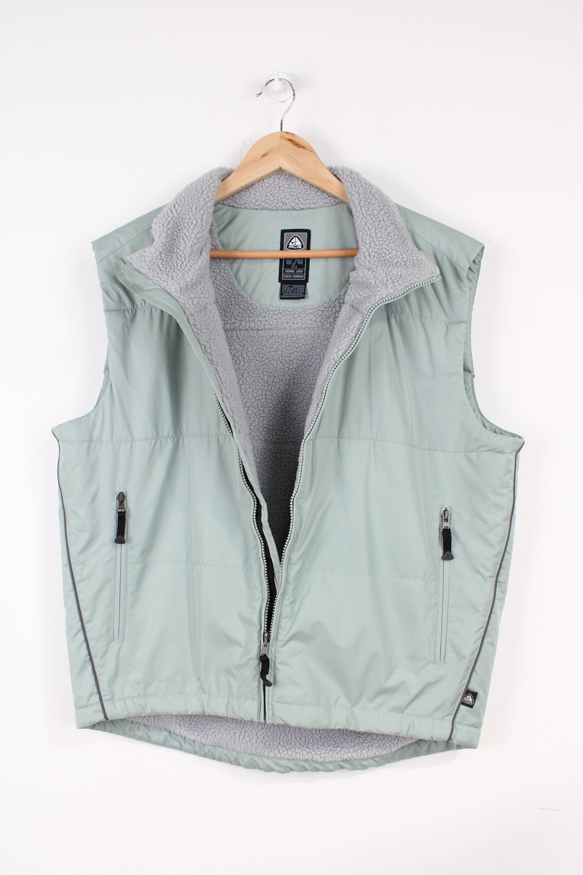 Nike Storm Fit ACG zip through grey outdoor jacket with zip in fleece gilet,  multiple pockets and hood