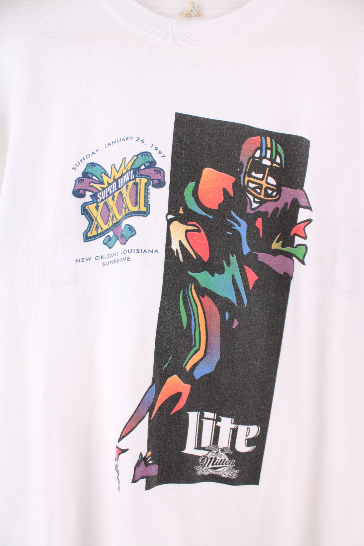 Vintage 1997 Super Bowl XXXI single stitch t-shirt in white with &