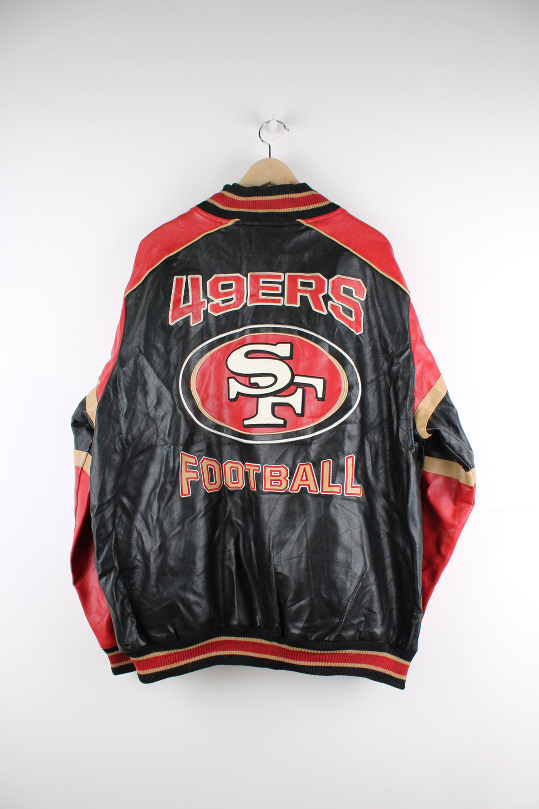 Vintage 00's 49ers leather bomber/ varsity jacket by NFL.