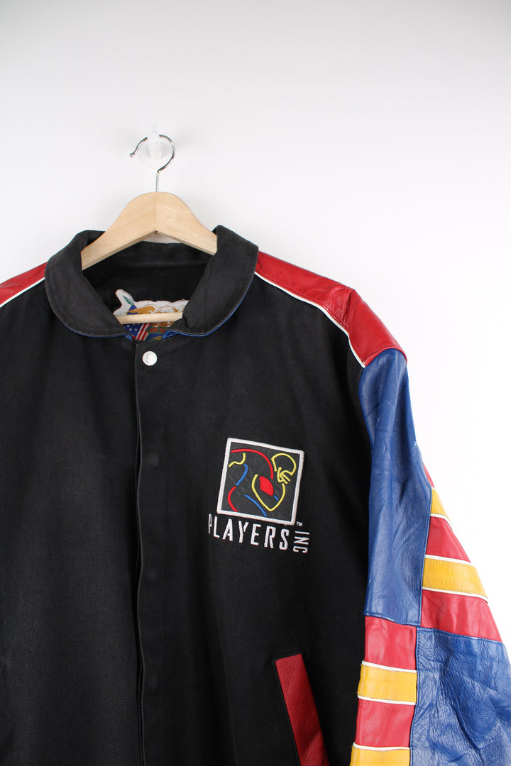 NFL Players Inc bomber/ varsity jacket made by Jeff Hamilton.