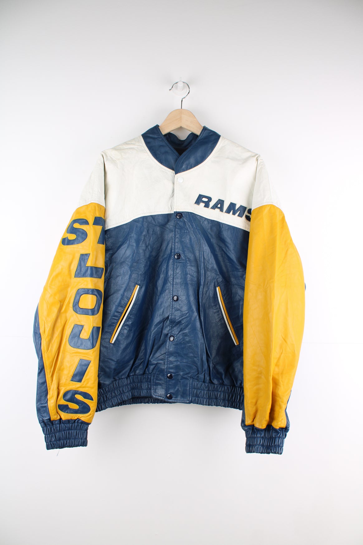 St. Louis Rams NFL Leather Jacket VintageFolk