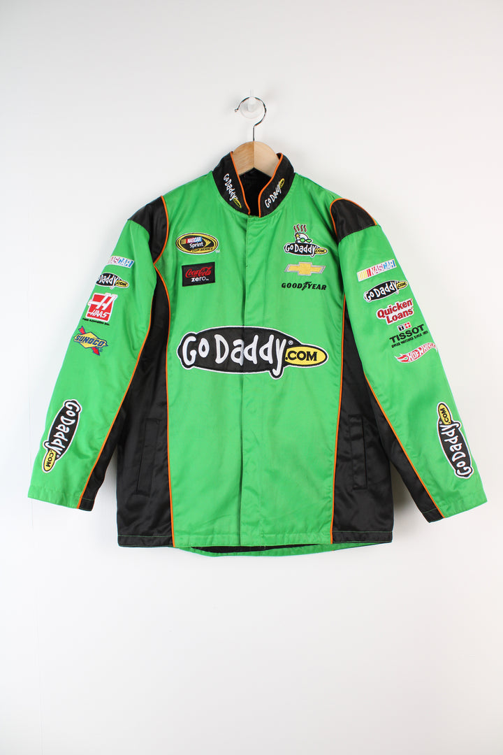 90's Nascar GoDaddy Green Racing Jacket