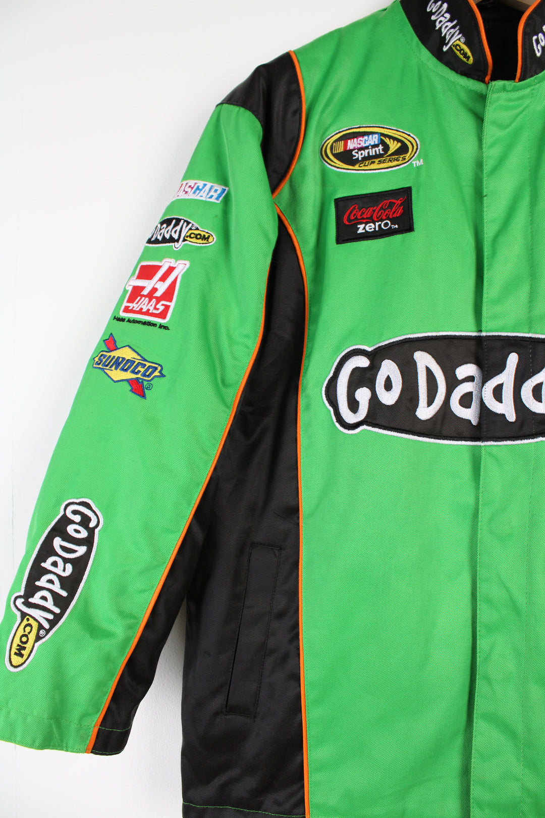 90's Nascar GoDaddy Green Racing Jacket