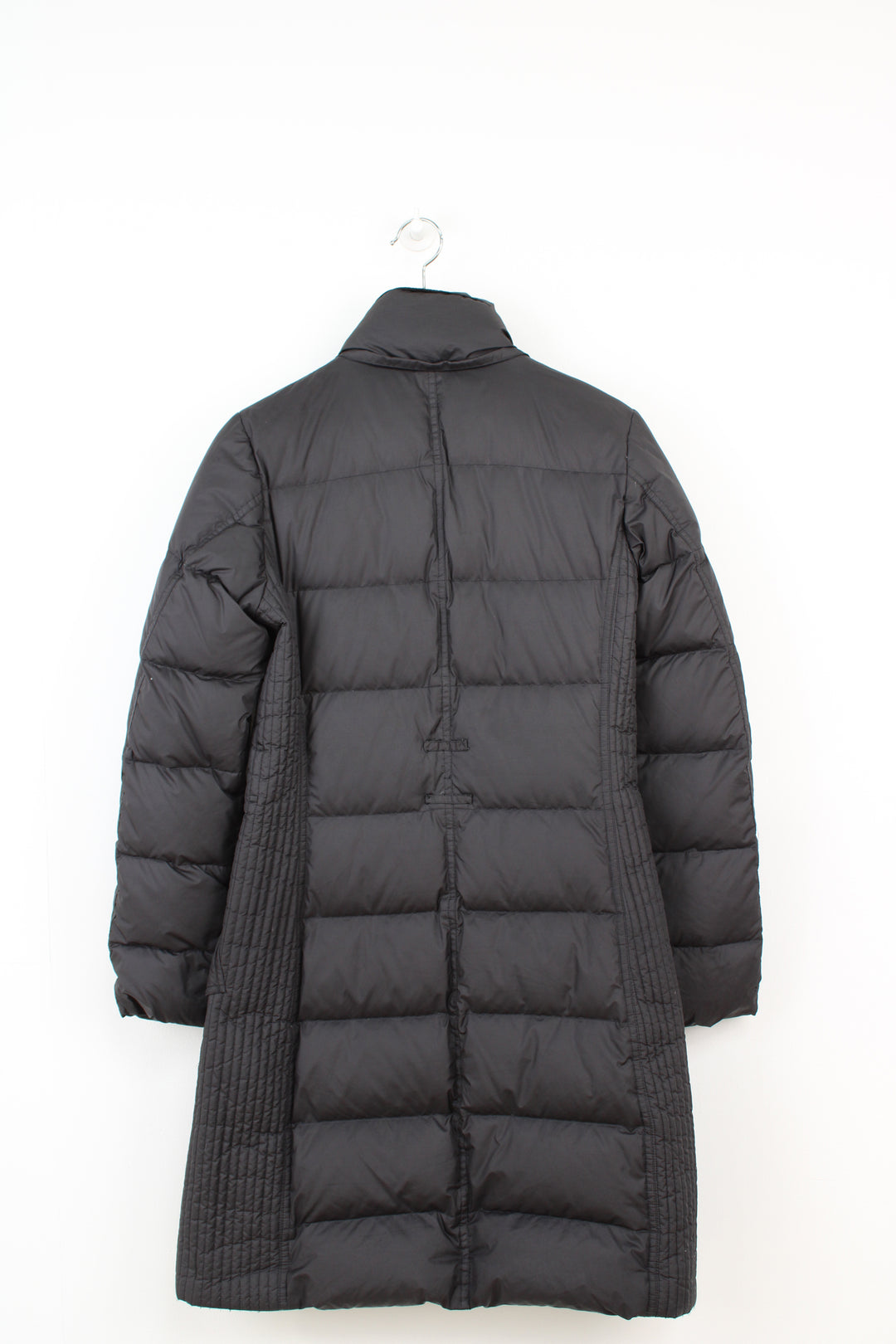 Women's Burberry Brit long black puffer coat with nova check lining 