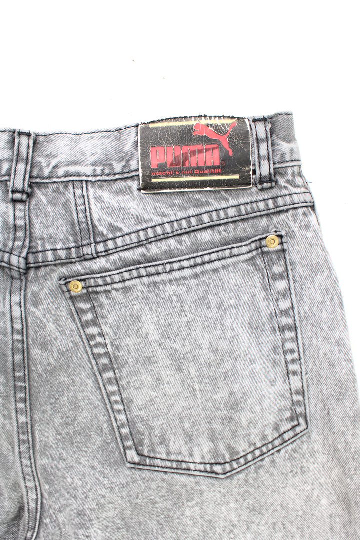 Puma Jeans in a grey denim colourway, multiple pockets, and has logo embroidered on the front.