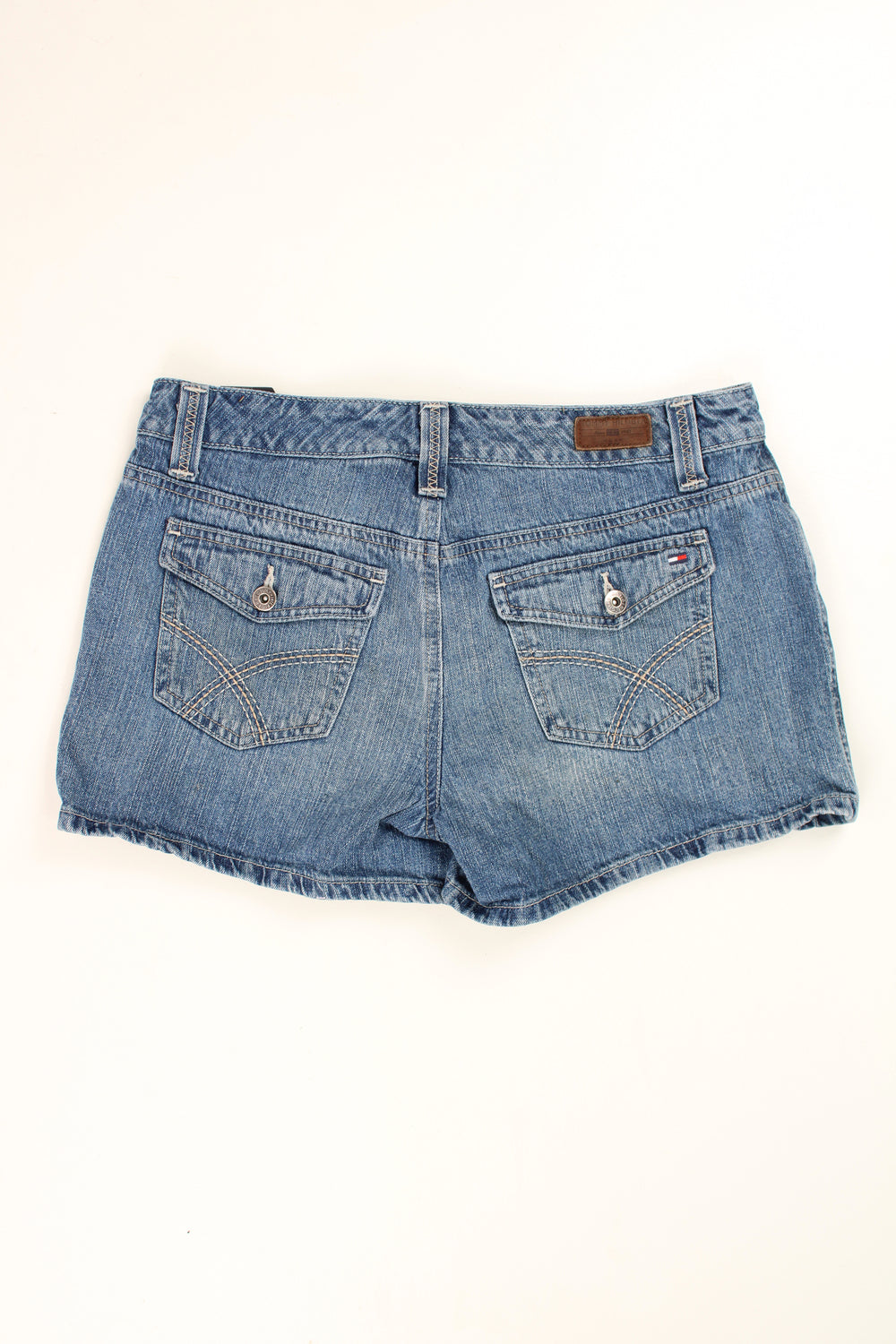 Tommy Hilfiger denim fashion shorts, with signature embroidered details on the pocket