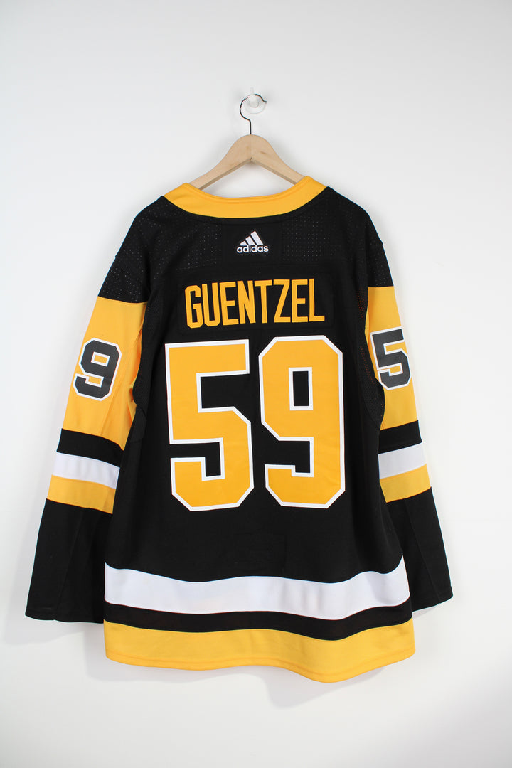 2021/22 Pittsburgh Penguins Jake Guentzel #59 alternate jersey with embroidered lettering