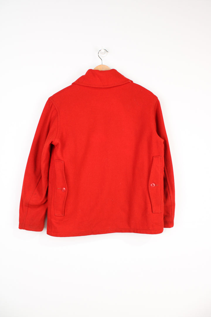 Vintage 1950/60's Woolrich red zip through wool jacket with pockets