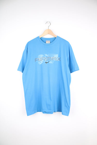 Nike Airmax T-Shirt in a blue colourway, and has a big spell out logo printed across the chest.