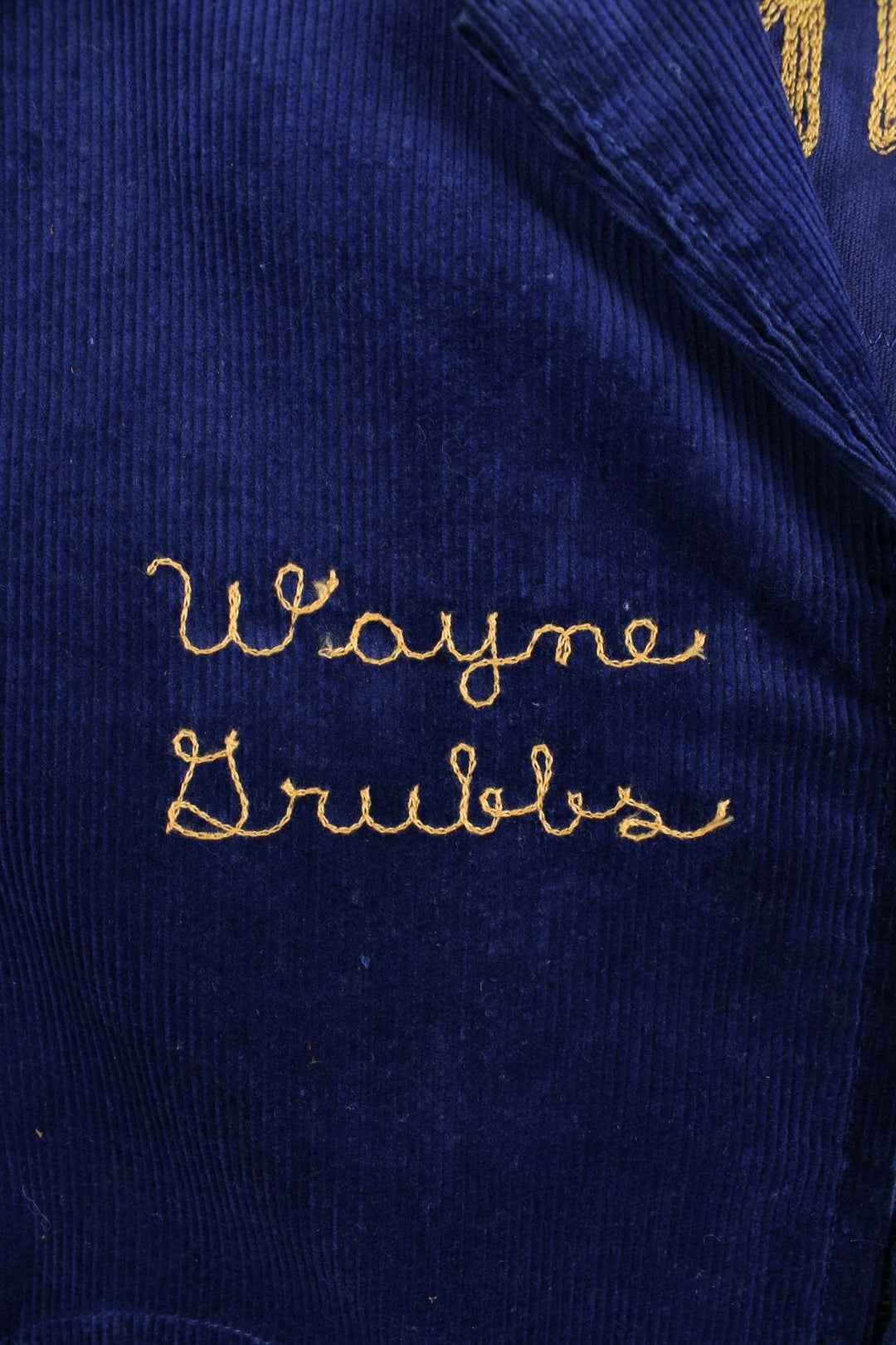 Vintage FFA Agricultural Education Jacket in a blue colourway. Zips up and has side pockets, v neck collar, and has the logo and spell out embroidered on the front and back.