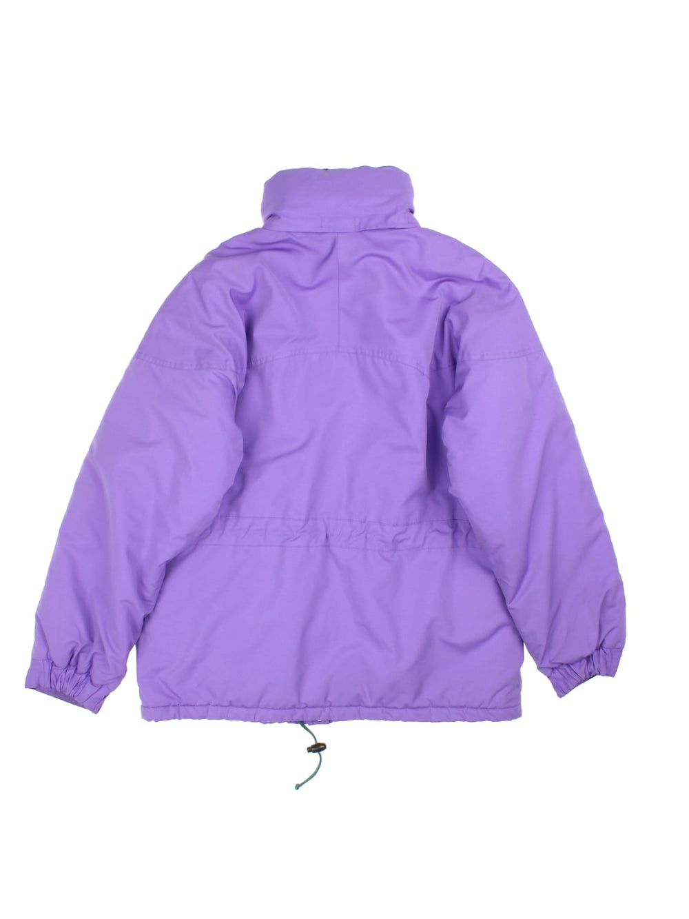 Vintage 1990s Berghaus Coat in a purple colourway. The jacket has two front pockets and one interior, a toggle to pull in the waist and a fold away hood.