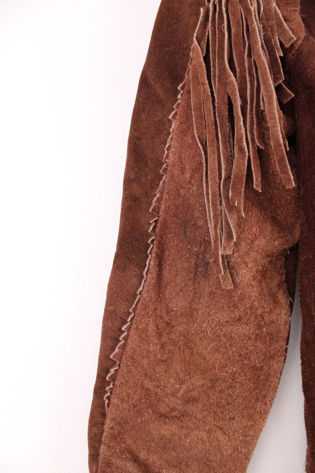 Vintage 70s suede western style fringe jacket. 