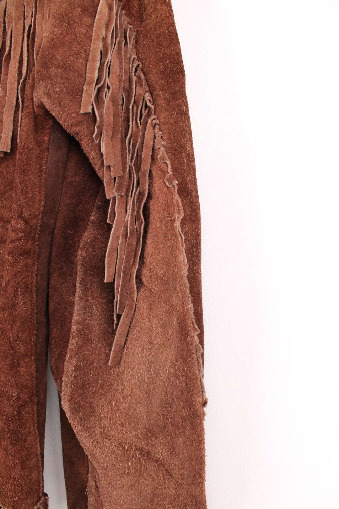 Vintage 70s suede western style fringe jacket. 