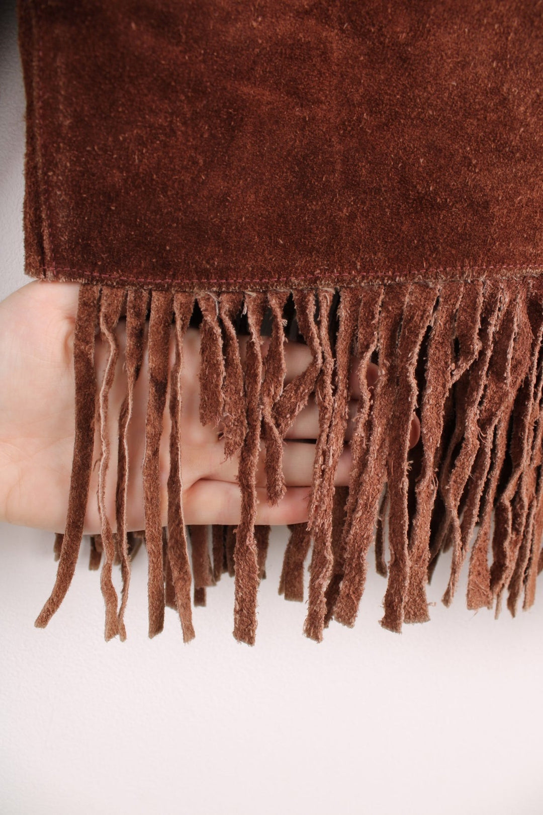 Vintage 70s suede western style fringe jacket. 