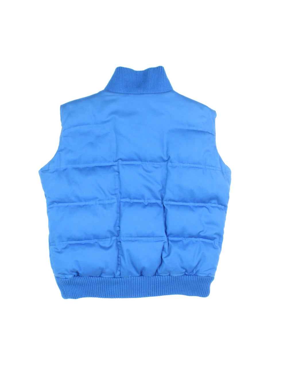 Vintage Y2K Nike Trail Gilet in a blue colourway. Button and zip fastetening with zip side pockets, insulated with branded quilted lining, and swoosh logo embroidered on the front.