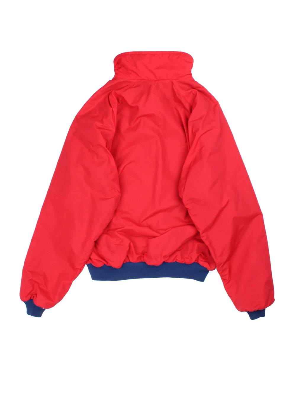 Vintage 90's Patagonia Bomber Jacket in a red colourway. Zips up and has side pockets, insulated with a fleece lining, and has the logo embroidered on the front.