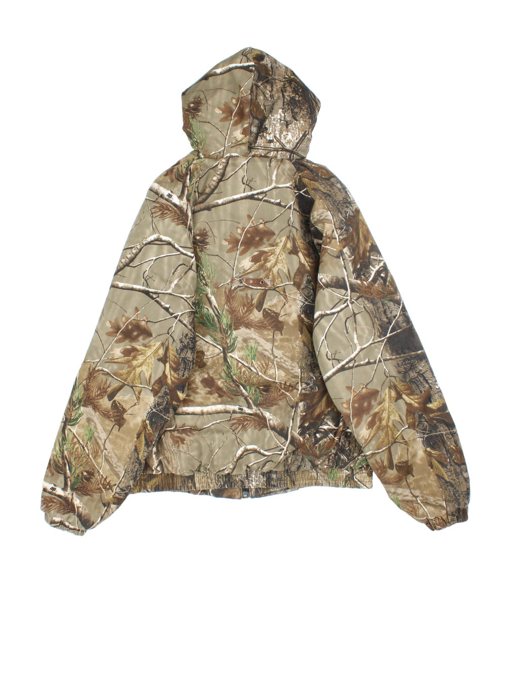 Russell Athletic Outdoors Realtree Camo Jacket in a green colourway. All over camo print with full zip and double pockets on the front with drawstring hood.