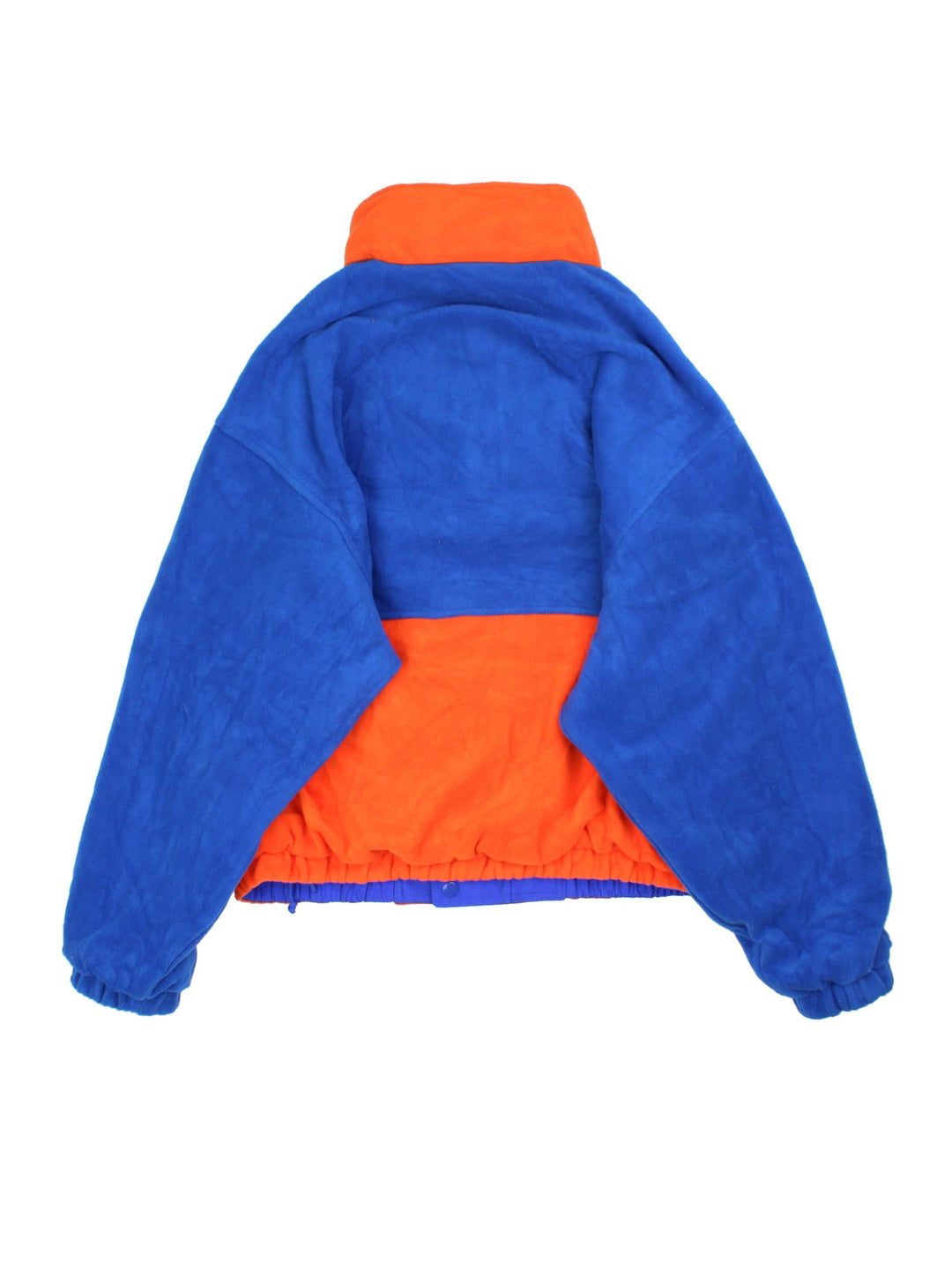 Vintage Tide Racing Downy Nascar Reversible Jacket in a blue and orange colourway with either jacket or fleece reversible options. Zips up and has multiple pockets, insulated lining, hidden hood and has the logo embroidered on the front and back.