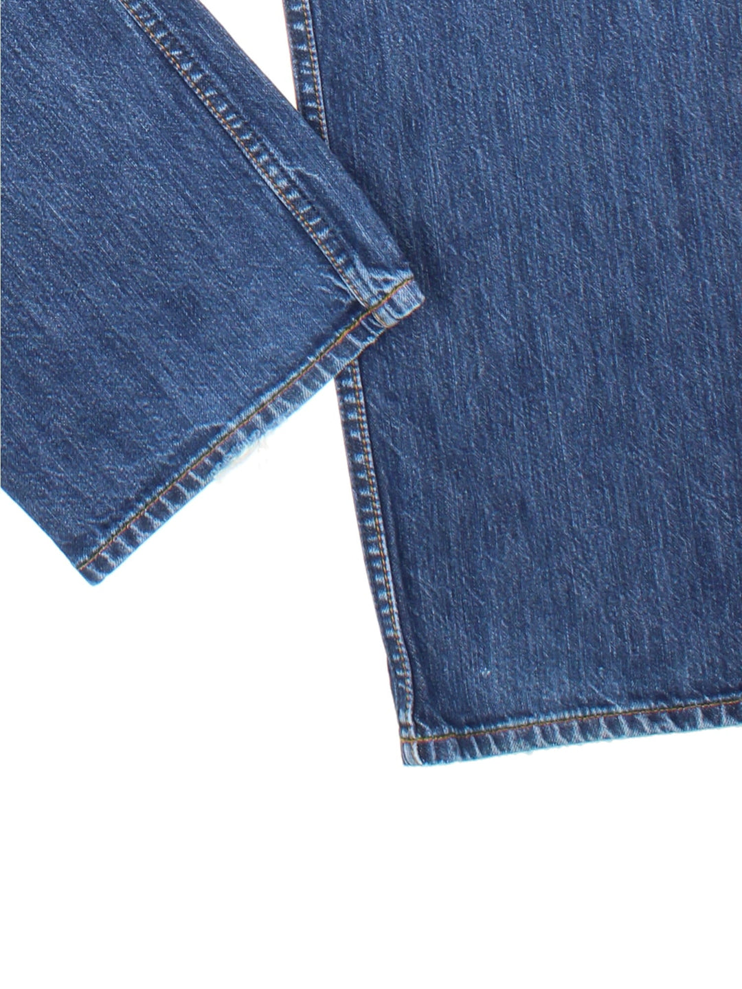 Levi Strauss 501 Jeans in blue colourway with multiple pockets and the logo tab embroidered on the back.