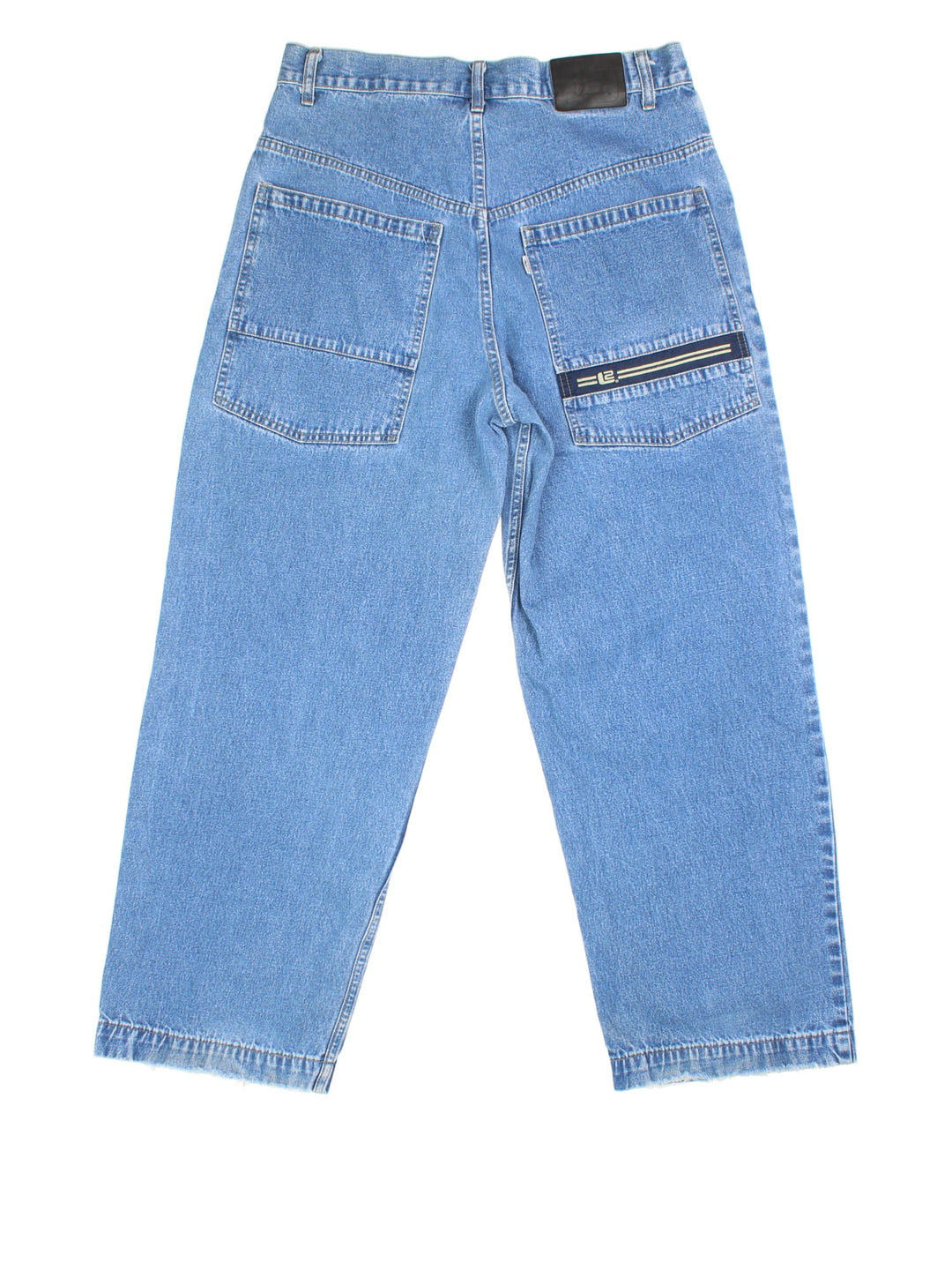 Y2K Levi Strauss L2 Baggy Jeans in blue colourway with multiple pockets and the logo embroidered on the back.