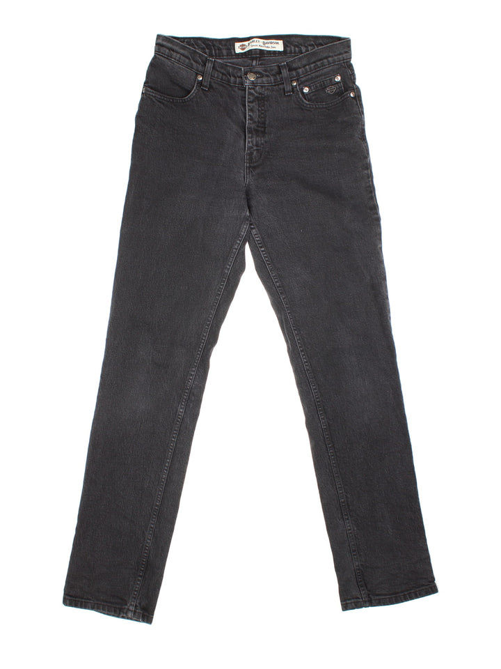 Harley-Davidson Jeans in black colourway with multiple pockets and the logo embroidered on the back.