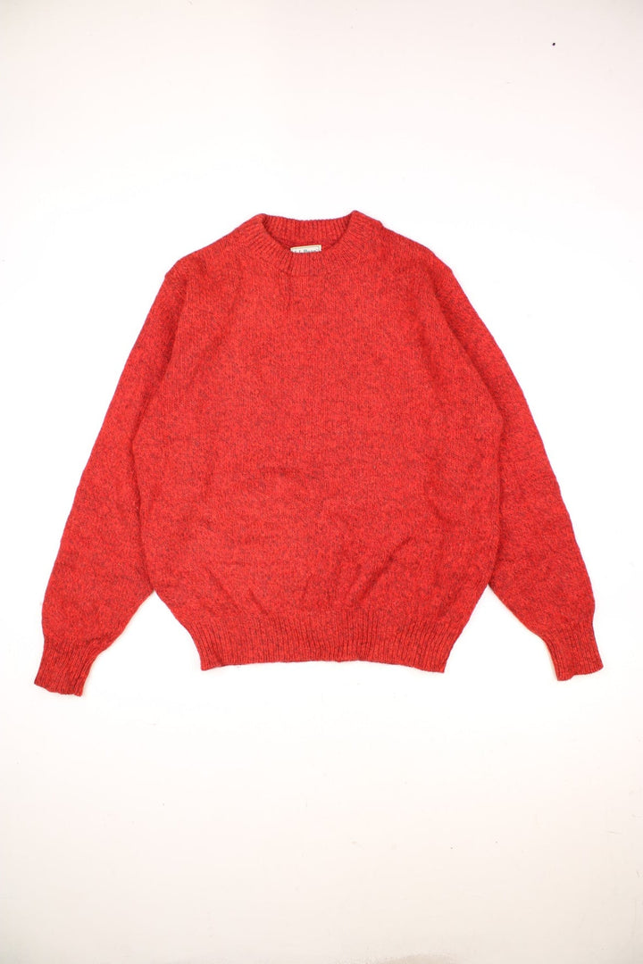 L.L. Bean Knitted jumper in a 2 tone red spec colourway.