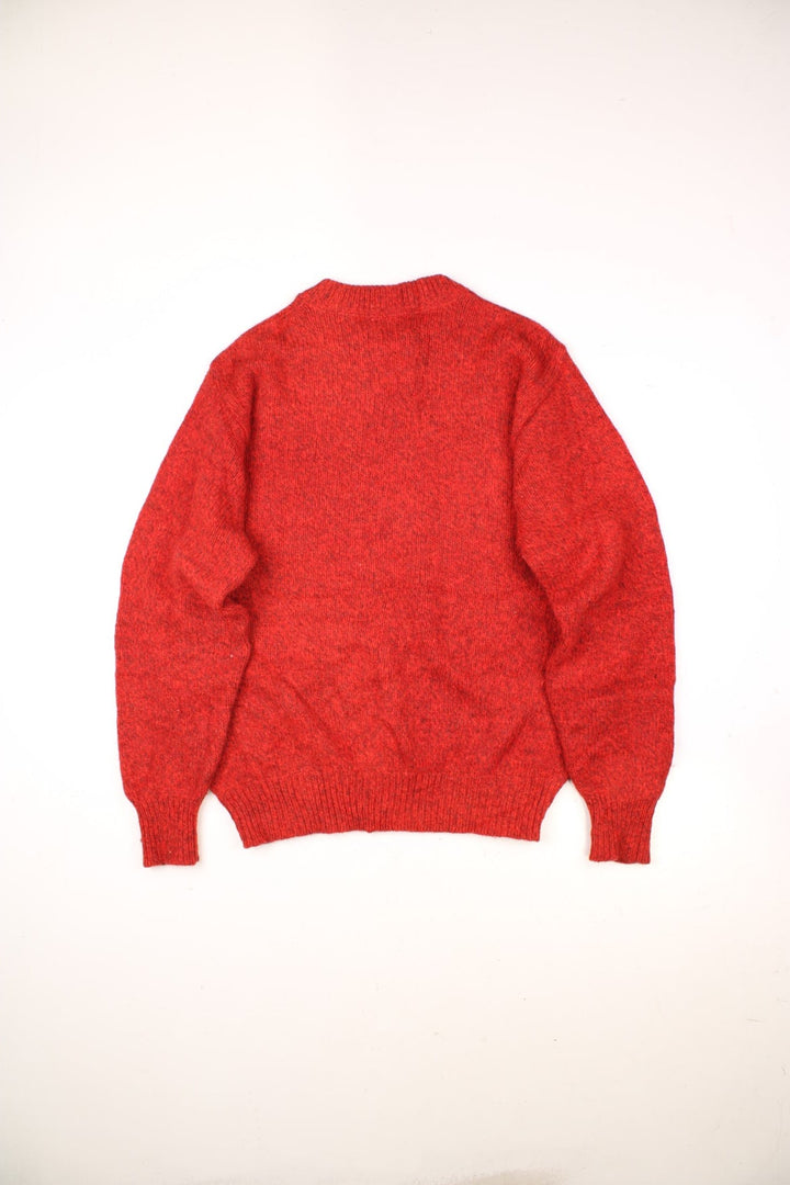 L.L. Bean Knitted jumper in a 2 tone red spec colourway.