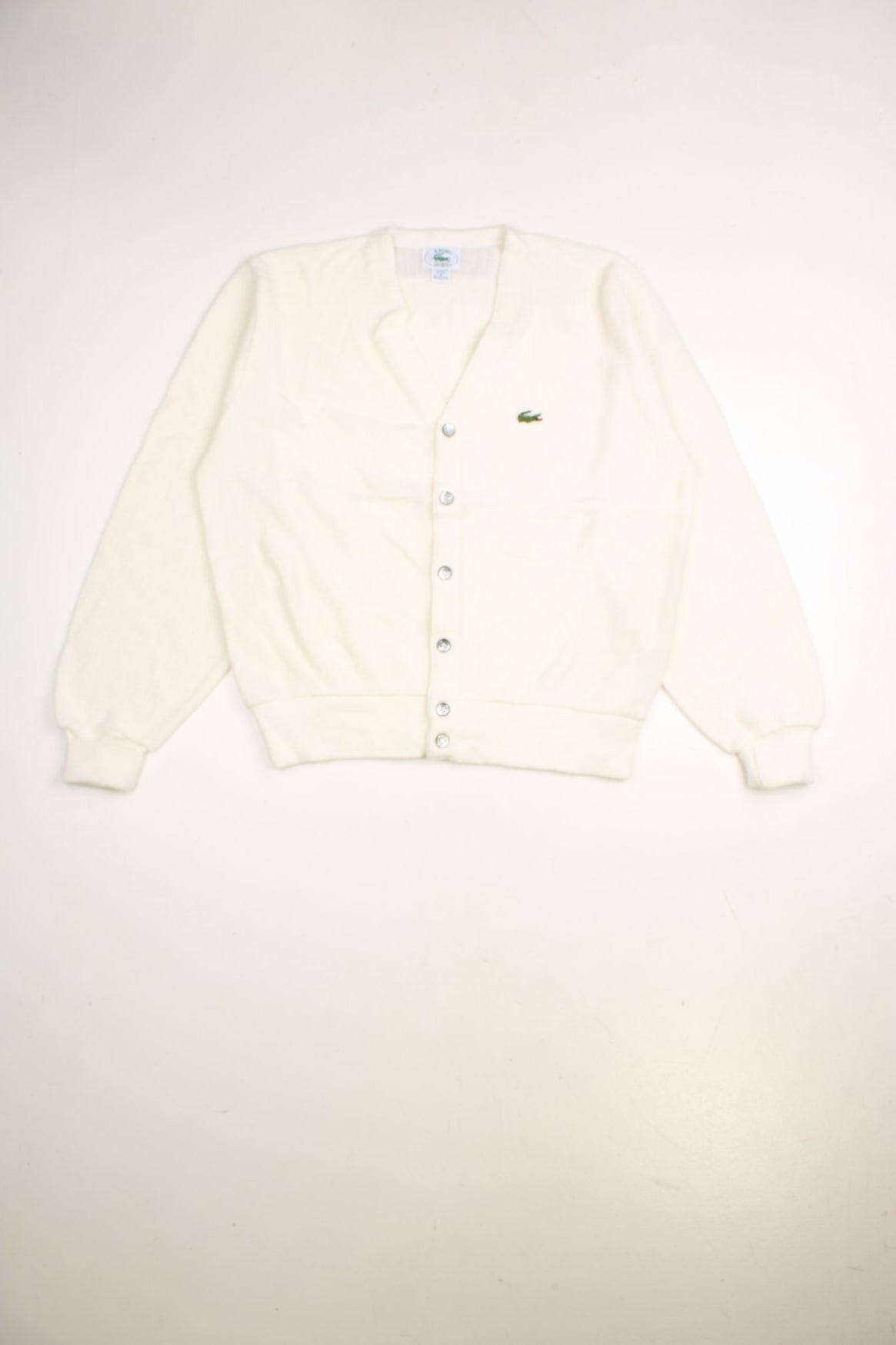 Vintage Izod Lacoste White Cardigan selling 1990