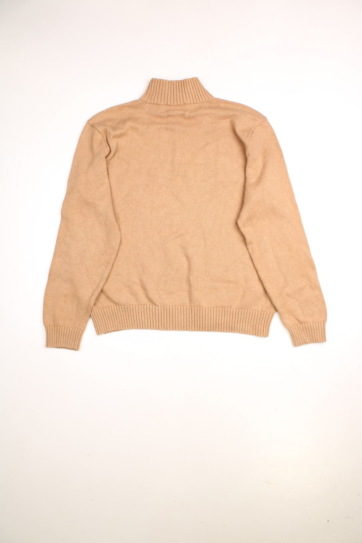 Vintage 1980s Polo Ralph Lauren Tan Brown Crewneck 2024 Knit Cotton Sweater Sz M