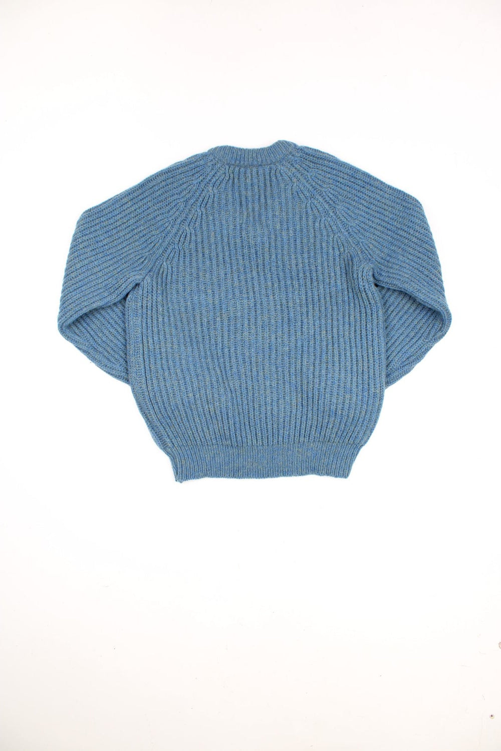 Vintage Peter Storm knitted wool v-neck jumper in blue.