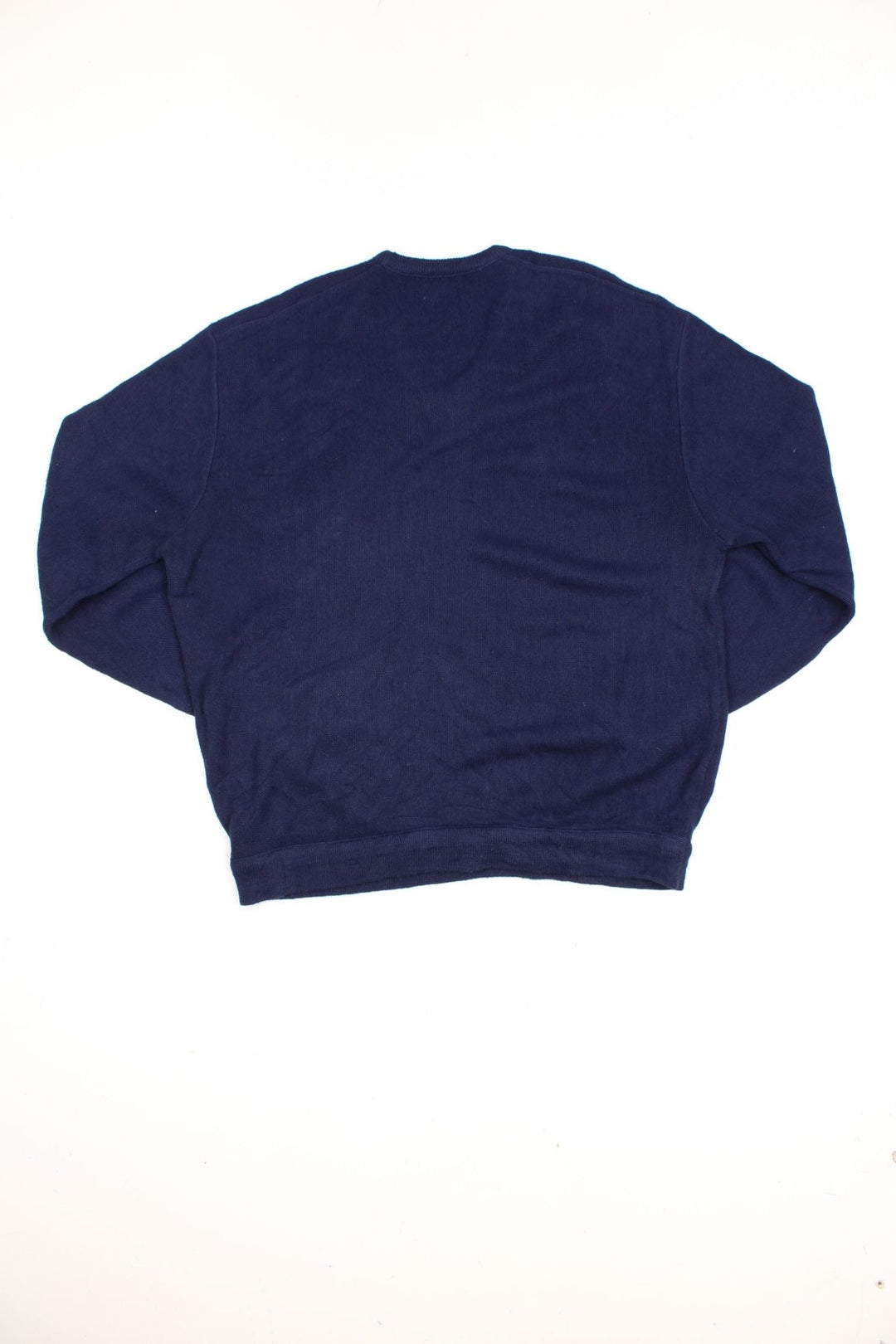 Vintage Lacoste Izod knitted sweatshirt in blue with signature embroidered logo on the chest.