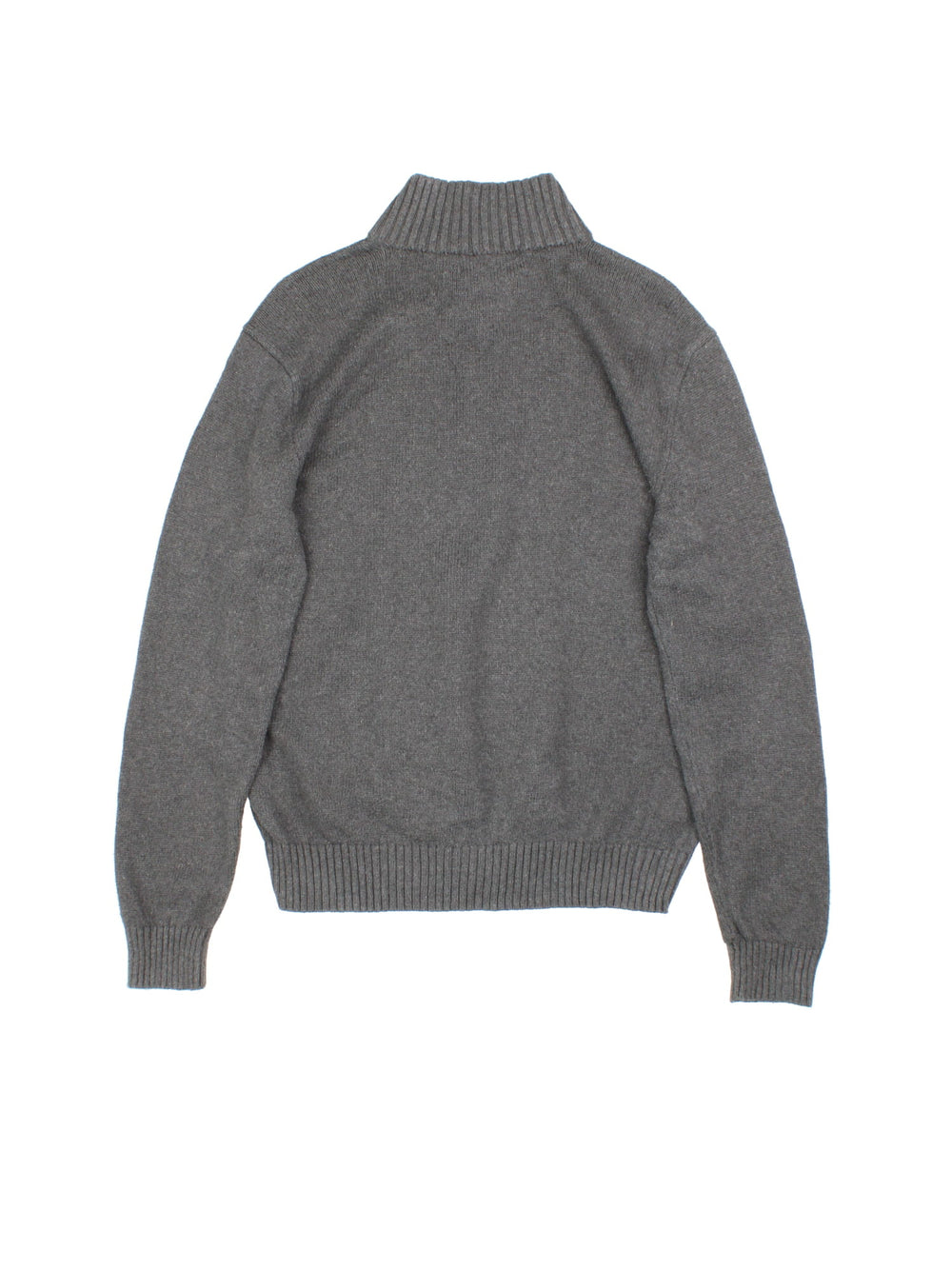 Ralph Lauren 1/4 Zip Jumper in a grey colourway, with embroidered logo on front.